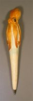 Octopus Handcarved Wood Pen