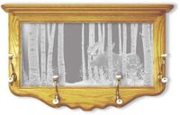"On The Move" Moose Etched Mirror Coat Rack