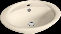 Oval Bone Vitreous China Countertop Vessel Sink