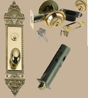 Oval Knob & 14" European Plate, Passage Double Deadbolt 2 3/4"