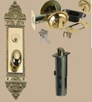 Oval Knob & 14" European Plate, Passage Single Deadbolt 2 3/8"