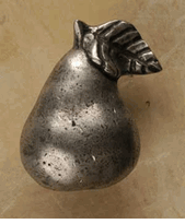 Pear Cabinet Knob/Pull In Pewter