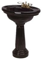 Pedestal Sinks, Black Vitreous China, 4" Centerset Philadelphia