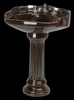 Pedestal Sinks Black Vitreous China, 8" Widespread Windsor