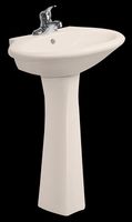 Pedestal Sinks Bone Vitreous China, Monaco in Bone