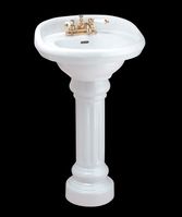 Pedestal Sinks White Vitreous China, 4" Centerset Bentley