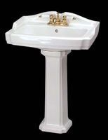 Pedestal Sinks White Vitreous China, 4" Centeset Legend