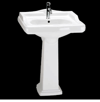 Pedestal Sinks White Vitreous China, Boones Ferry Pedestal Sink, white