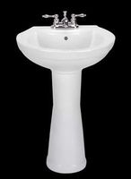 Pedestal Sinks White Vitreous China, Canterbury Pedestal Sink, white