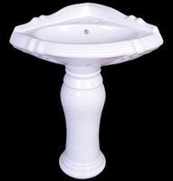 Pedestal Sinks White Vitreous China, Conway Corner Pedestal Sink