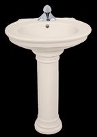 Pedestal Sinks White Vitreous China, Doric in Bone