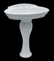 Pedestal Sinks White Vitreous China, Large Sorento Pedestal Sink