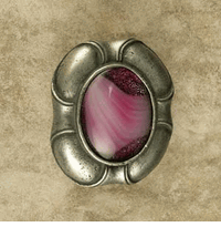Philippe Insert Large Pewter Cabinet Knob/Pull / Rose Swirl