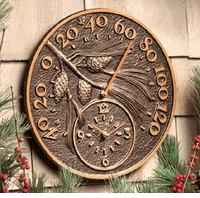 Pinecone Thermometer Clock