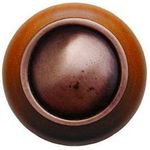 Plain Dome Cherry Cabinet Knob, Antique Copper