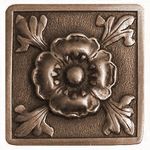 Poppy Cabinet Knob, Antique Brass