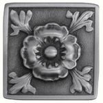 Poppy Cabinet Knob, Antique Pewter