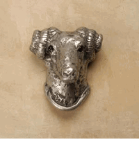 Ram Head Pewter Cabinet Knob/Pull