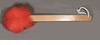 Red Back Scrubber - Solid Wood Handle