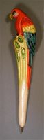 Red Parrot Handcarved Wood Pen
