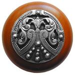 Regal Crest Cherry Cabinet Knob, Antique Pewter