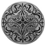 Renaissance Etch Cabinet Knob, Brilliant Pewter
