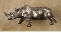 Rhino Pewter Cabinet Knob/Pull (Left Facing)