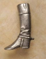 Riding Boot Pewter Cabinet Knob/Pull (Left Face)