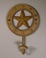 Ringed Star Cast Iron Wall Hook/Hanger