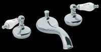 Roman Tub Filler Sets, Chrome Roman Tub Faucet w/Porcelain Levers
