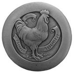 Rooster Cabinet Knob, Antique Pewter