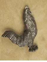 Rooster Cabinet Knob/Pull In Pewter (Facing Right)