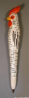 Rooster Handcarved Wood Pen