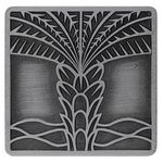 Royal Palm Cabinet Knob, Antique Pewter