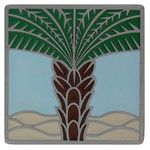 Royal Palm Cabinet Knob, Pale Blue Pewter