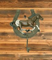 Running Horse On Horseshoe Single Hook