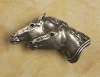 Running Horses Pewter Cabinet Knob/Pull