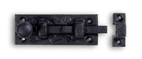Rustic Black Wrought Iron, 4" Slide Bolt