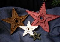 Rustic Cast Iron Painted Star Set