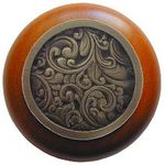 Saddleworth Cherry Cabinet Knob, Antique Brass