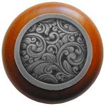 Saddleworth Cherry Cabinet Knob, Antique Pewter