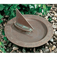 Sailboat Sundial Birdbath