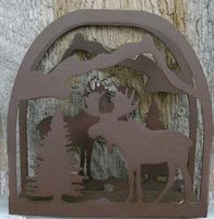 Scenic Moose Napkin Holder
