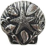 Seaside Collage Cabinet Knob, Brite Nickel