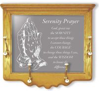 "Serenity Prayer" Mirror Coat Rack