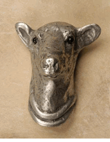Sheep Head Pewter Cabinet Knob/Pull