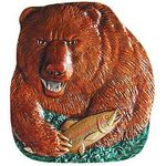Shore Lunch Bear Cabinet Knob, Hand Tinted Pewter