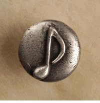 Single Note Cabinet Knob/Pull In Pewter