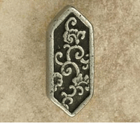 Six-Sided Asian Cabinet Knob/Pull In Pewter
