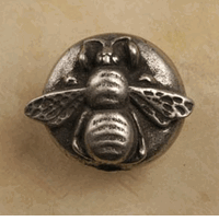 Small Bee Cabinet Knob/Pull In Pewter